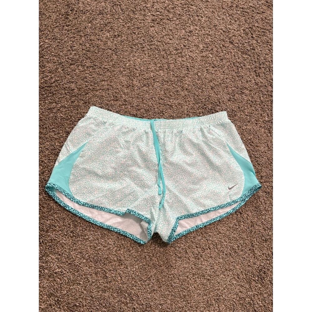 Nike Aqua Printed Athletic Shorts